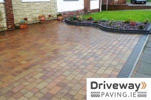 Brick driveway paving